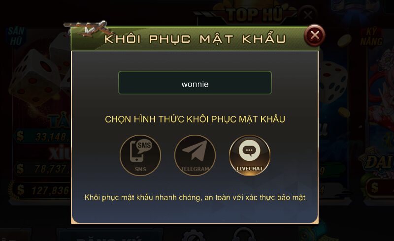 Thông thường sẽ có 3 hình thức để cấp lại nếu bạn quên mật khẩu đăng nhập B52CLub tuy nhiên hiện tại chỉ có kênh Livechat hỗ trợ được điều này