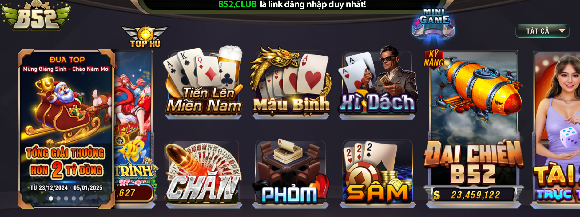 B52 Club - Sảnh game bài đổi thưởng xanh chín